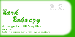 mark rakoczy business card
