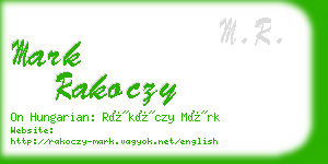 mark rakoczy business card